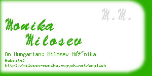 monika milosev business card